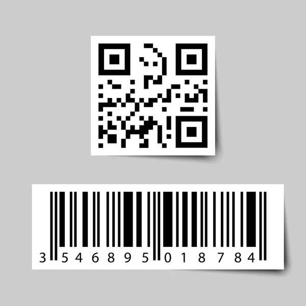 Barcode Mit Code — Stockvektor