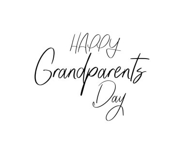 metin: mutlu Büyükbaba ve Büyükanneler günü beyaz arka plan üzerinde