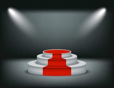 Kazanan podyum. Kaide ya da platform aydınlatma ile