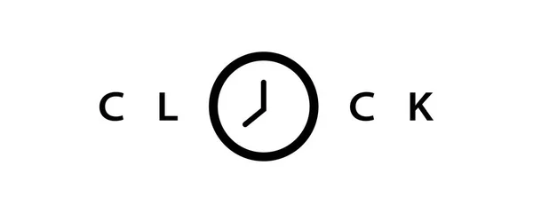 ロゴを時計します 時間のロゴ — ストックベクタ