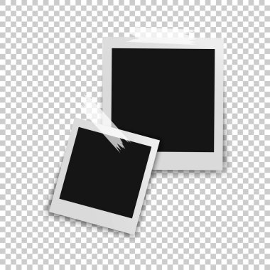 Retro Fotoğraf çerçeveleri gölgeler. Vektör çizim