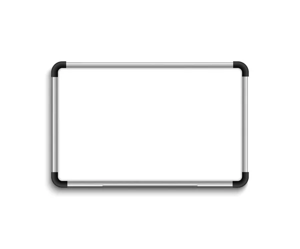 White Marker Board Whiteboard White Board Shadow Blank Backgound — Stock Vector