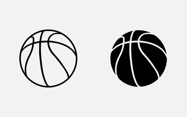 Vektor Basketball Symbol Auf Grauem Hintergrund — Stockvektor