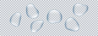 Su damlaları ayarlayın. Cam küre. Kabarcık