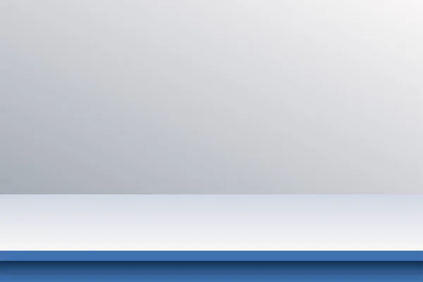 Шаблон Пустого Студийного Столика Стол Ярком Фоне Стены Баннер Рекламы — стоковый вектор