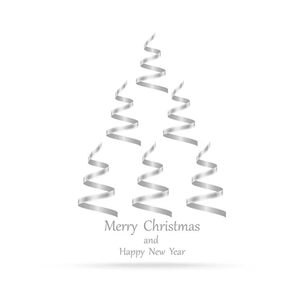 Rubans Noël Forme Arbre Noël Illustration Vectorielle — Image vectorielle