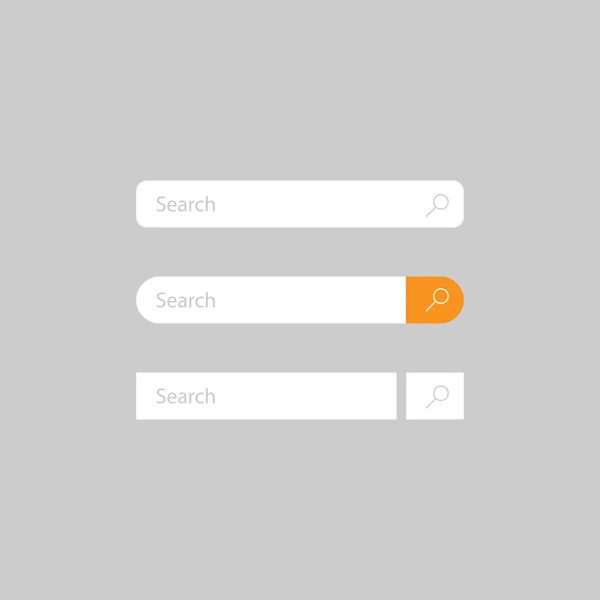 Search Bar Иконки Панели Поиска Поисковый Набор Eps10 — стоковый вектор