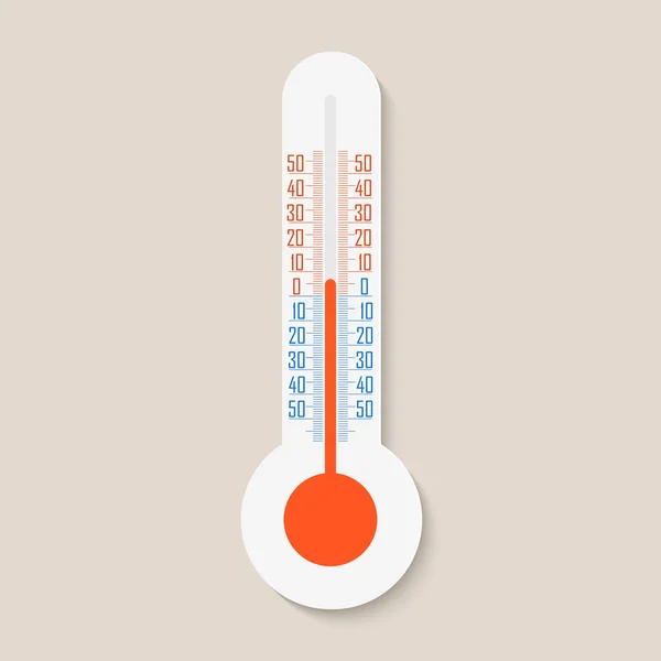 Thermometer Logo Het Pictogram Van Temperatuur Warme Koude Meettemperatuur Eps10 — Stockvector