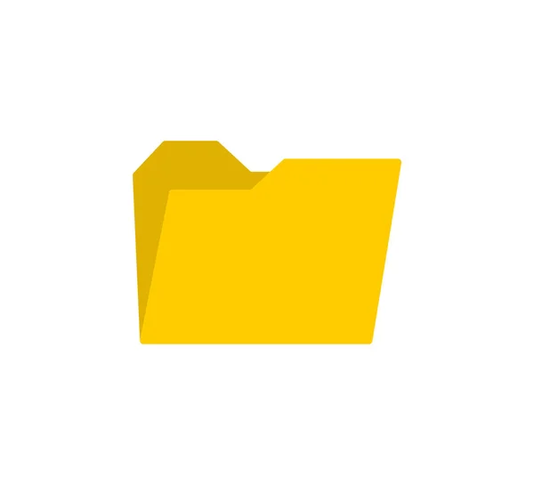 Желтая Папка Веб Иконка Вашего Дизайна Значок Вектора Папок Eps10 — стоковый вектор