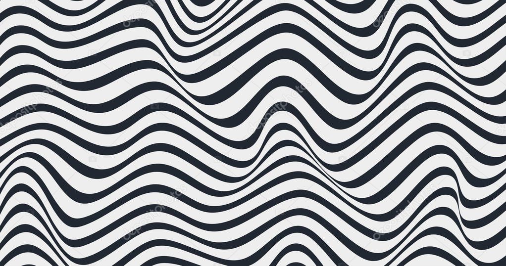 Geometric wavy background. Creative wavy geometric wallpaper. Trendy abstract background. Eps10