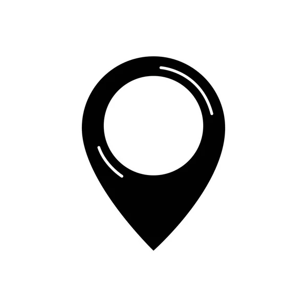 Black Pin Map Gps Point Location Icon Eps10 — Stock Vector