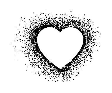 Puan tasarım kalbinde. Kalp illüstrasyon. Logo aşk. Eps10