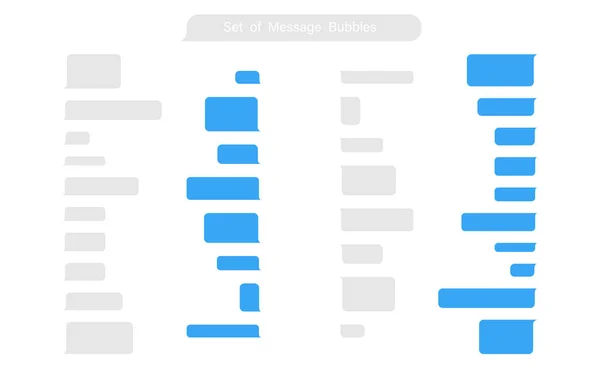 Set Mensajes Burbujas Diseño Plano Iconos Chat Mensajes Plantilla Teléfono — Archivo Imágenes Vectoriales