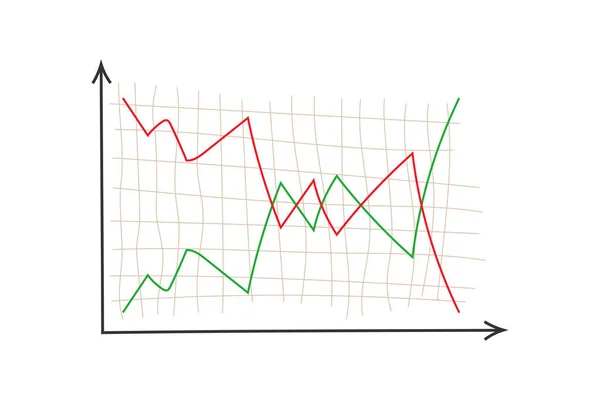 Biznes Ilustracja Wykresu Finansów Wykres Puste Tło Eps10 — Wektor stockowy