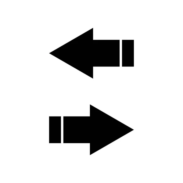Zwei Schwarze Pfeile Symbole Mit Pfeilen Pfeil Vektorpfeile Pfeilvektorsymbole Verschiedene — Stockvektor
