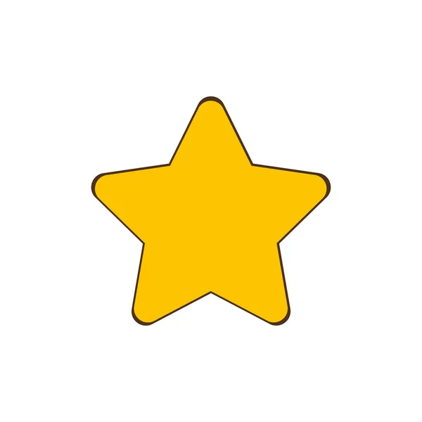 Estrella Oro Icono Vector Diseño Dibujos Animados Icono Estrella Estrellas — Vector de stock