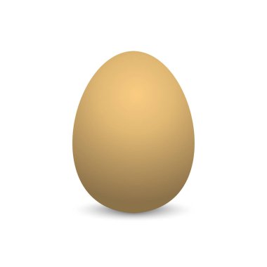 Yumurta. Gerçekçi yumurta boş arka plan üzerinde gölge ile. Boş arka plan üzerinde izole yumurta