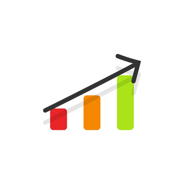 Rating.Finacial graf. Obchodní graf v plochý design — Stockový vektor