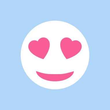 Simge ifade düz tasarım aşık. Aşk ifade