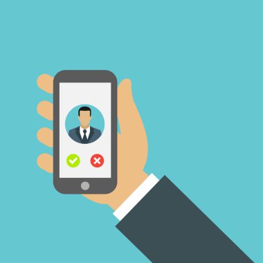 Diyelim. Telefona çağır. Al veya Reddet