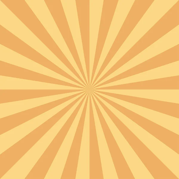 Ретро солнечные лучи фона в оранжевом цвете — стоковый вектор