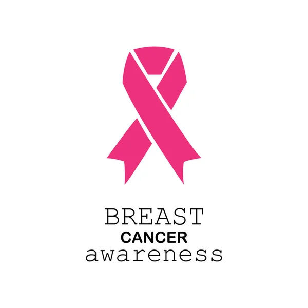 Różowa wstążka. Projekt plakatu świadomości raka piersi — Wektor stockowy