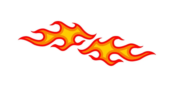 Feuer-Ikone in drei Farben und flachem Design — Stockvektor