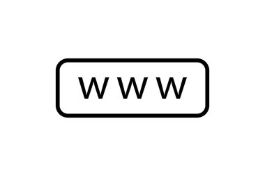 Www arama çubuğu simgesi. Internet simgesini. www web düğmesi
