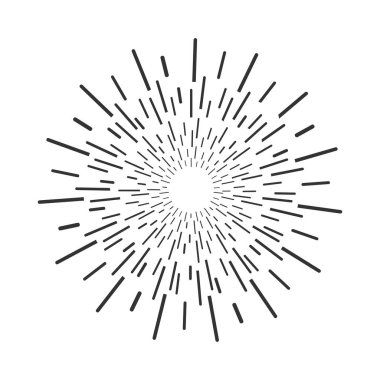 Siyah düz tasarım boş arka plan üzerinde güneş ışınları