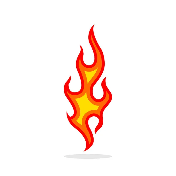 Ícone de fogo em três cores e design plano —  Vetores de Stock