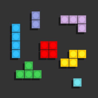 Oyun Tetris piksel tuğla. Derma oyun arka plan