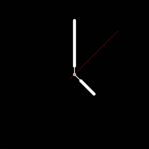 Template isolated Clock. Clock screen. Watch on black background — Stock Vector