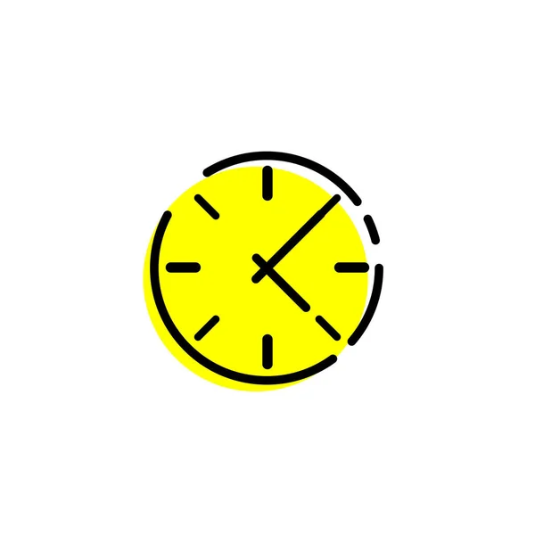 Icône Horloge vectorielle. icône de l'horloge dans le style plat à la mode. Icône horloge. Signe vectoriel simple — Image vectorielle