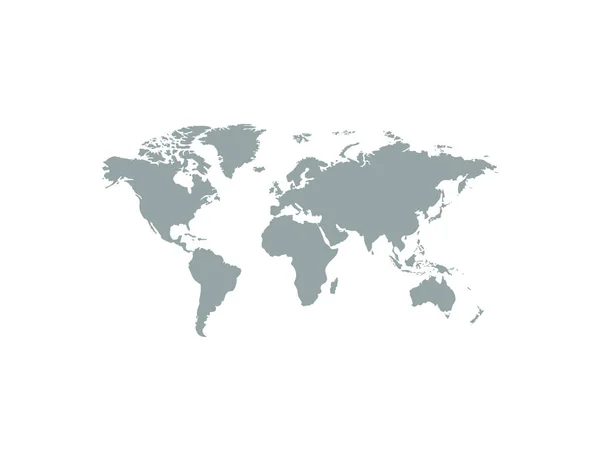 Mappa della Terra. Icona del globo terrestre. Mappa del mondo. Terra in design piatto — Vettoriale Stock