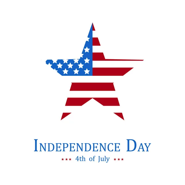 Juli vierten glücklichen Unabhängigkeitstag Amerika. Plakat Banner oder Grußkarte Unabhängigkeitstag — Stockvektor