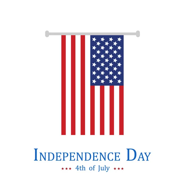 Τέταρτη Ιουλίου. Ημέρα ανεξαρτησίας στις ΗΠΑ. Αφίσα πανό ή ευχετήρια κάρτα Ιούλιος Fourh — Διανυσματικό Αρχείο