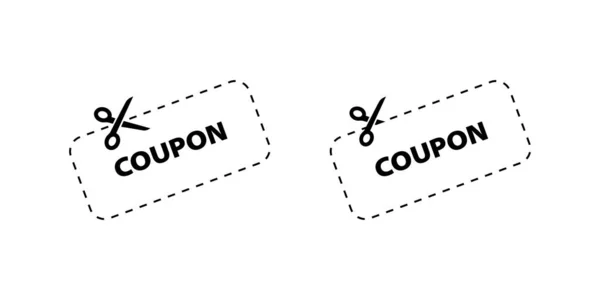 Icon Discount Coupons. Coupon vector icons. Coupons icons for web design — Stock Vector