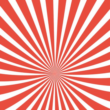 Güneş ışınları arka plan. Sarmal tasarımda güneş ışınları. Güneş ışınları kırmızı renk. Vektör