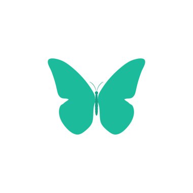 Kelebek. Kelebek vektör simgesi. Kelebek yassı tasarım izole