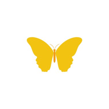 Kelebek. Kelebek vektör simgesi. Kelebek yassı tasarım izole