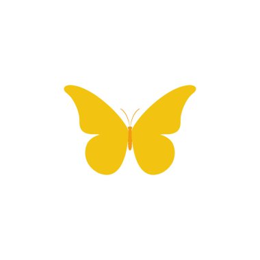 Kelebek. Kelebek vektör simgesi. Kelebek yassı tasarım izole