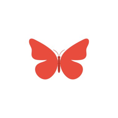 Kelebek. Kelebek vektör simgesi. Kelebek yassı tasarım izole