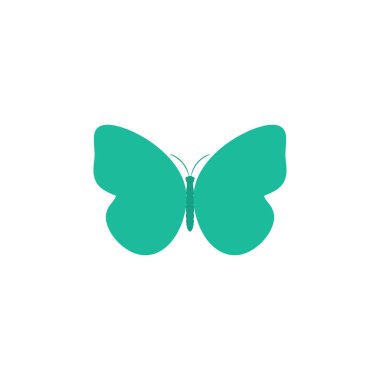 Kelebek. Kelebek vektör simgesi. Kelebek yassı tasarım izole