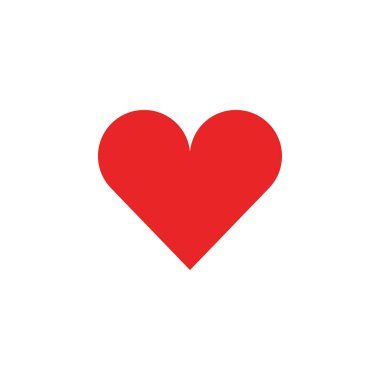 Kalp. Kalp kırmızısı simgesi. Beyaz arka planda yalıtılmış kalp simgesi