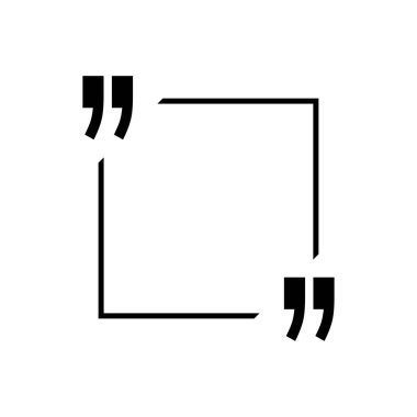 Tırnak işaretleri. Tırnak kabarcıklar siyah simgeler. Tırnak işaretleri vektör simgelerini işaretle