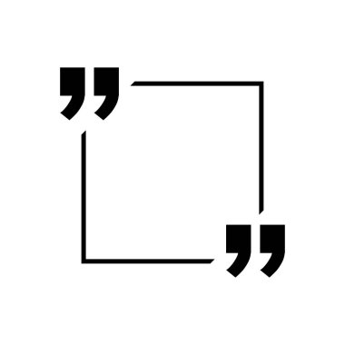 Tırnak işaretleri. Tırnak kabarcıklar siyah simgeler. Tırnak işaretleri vektör simgelerini işaretle