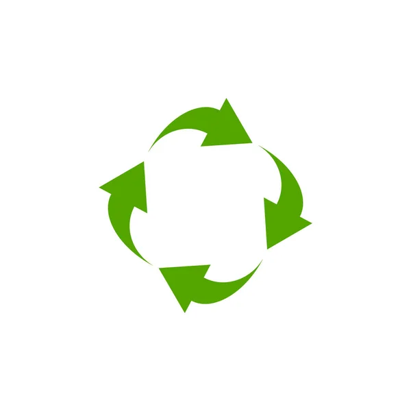 Переробка. Знак переробки. Переробка зеленої піктограми ізольовано на білому тлі — стоковий вектор
