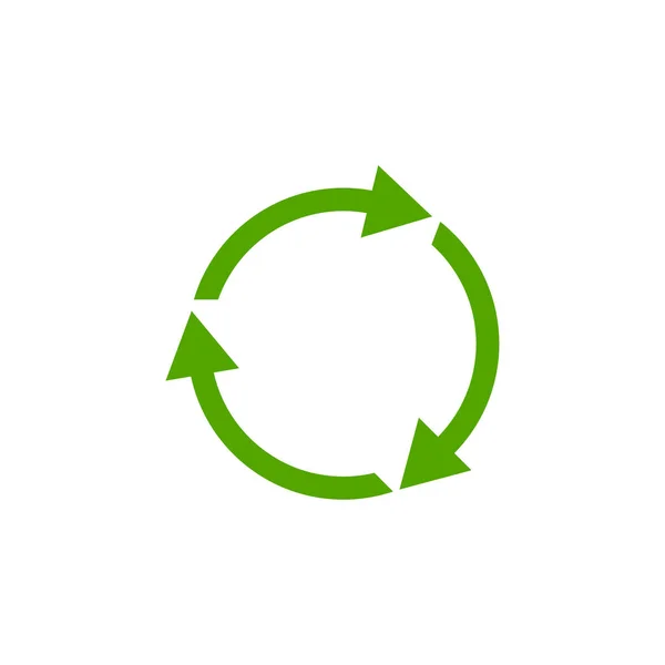 リサイクル。リサイクルサイン。白い背景に隔離された緑のアイコンをリサイクル — ストックベクタ