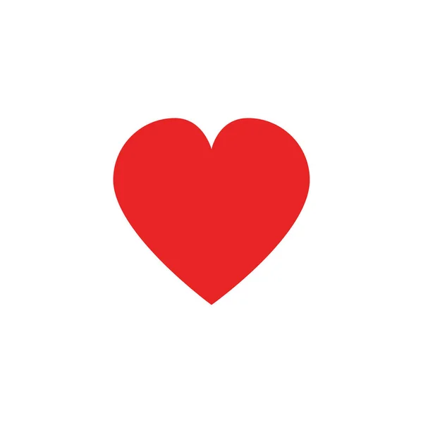 Kalp. Kalp kırmızısı simgesi. Beyaz arka planda yalıtılmış kalp simgesi — Stok Vektör