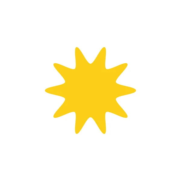 Sun. Sun yellow icon. Sun vector icon isolated on white background — Stock Vector